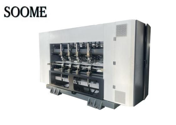 ประเภทเศรษฐกิจ การควบคุมคอมพิวเตอร์ Inline Thin Blade Slitter Scorer Machine สําหรับสายการผลิตกระดาษกระบอก