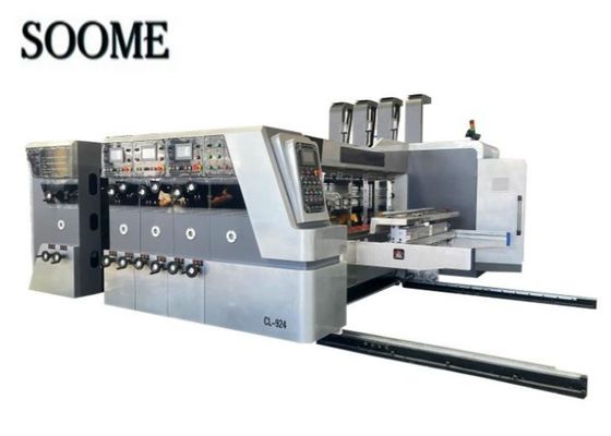 3 คอมพิวเตอร์ที่ควบคุมสี เครื่องพิมพ์ Flexo Slotter เครื่องตัด Die สําหรับเครื่องพิมพ์กล่อง corrugated