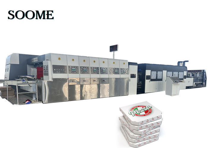 เครื่องทํากล่อง เครื่องพิมพ์แบบ Flexo เครื่องตัดสล็อตเตอร์ เครื่องตัดสล็อตเตอร์ - เครื่องพิมพ์แบบบรรจุ 4 สี