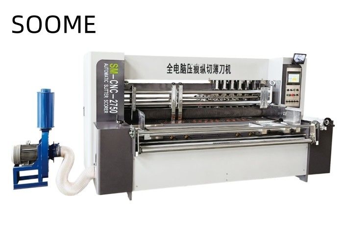 อัตโนมัติ Lead Edge Feeder คอมพิวเตอร์ การปรับอัตโนมัติ CNC หนาบาง Slitter Scorer Machine