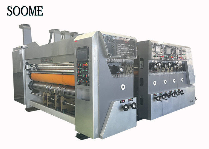 3 คอมพิวเตอร์ที่ควบคุมสี เครื่องพิมพ์ Flexo Slotter เครื่องตัด Die สําหรับเครื่องพิมพ์กล่อง corrugated